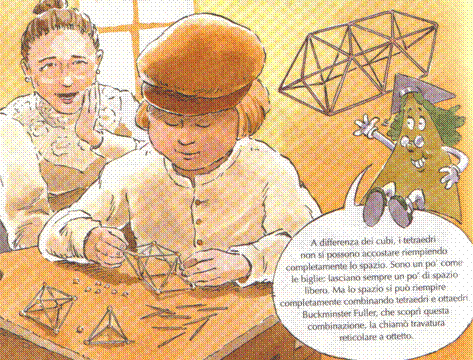 Tetraedro e ottaedro costruiti con stuzzicadenti e piselli...