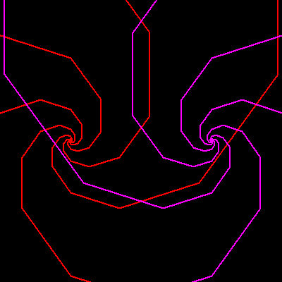Quinque paria formarum polygoniarum geometricarum ad dextram et quinque
paria formarum polygoniarum geometricarum ad sinistram